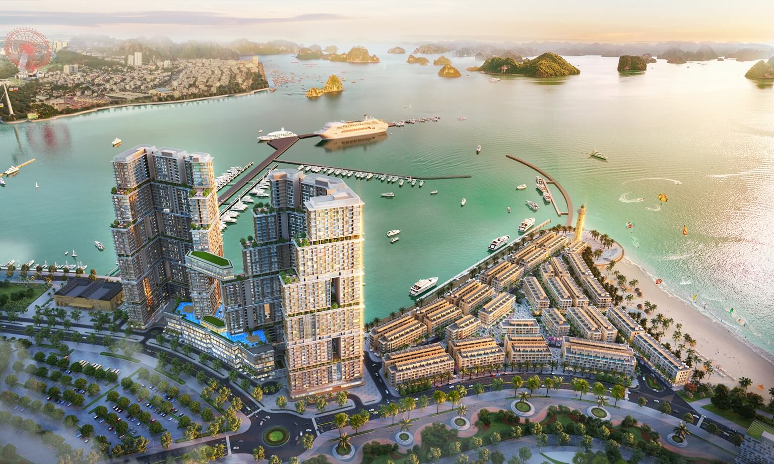 Chung cư Sun Elite City với tầm nhìn toàn cảnh Vịnh Hạ Long, mang đến không gian sống đẳng cấp và tiện nghi bậc nhất.