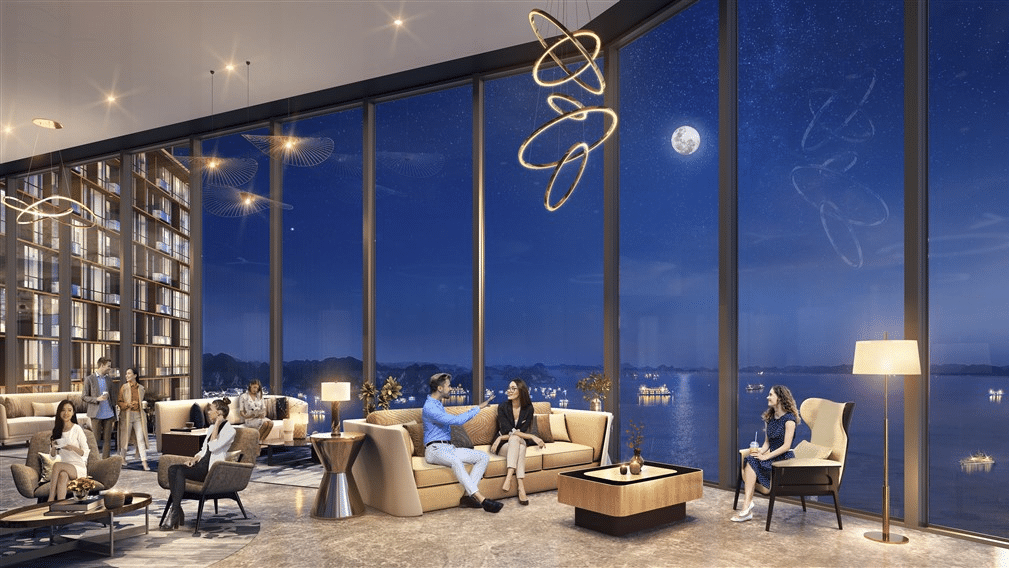 Không gian sang trọng và tầm nhìn toàn cảnh tại Sun Elite City Hạ Long, mang đến đẳng cấp thượng lưu cho gia chủ.
