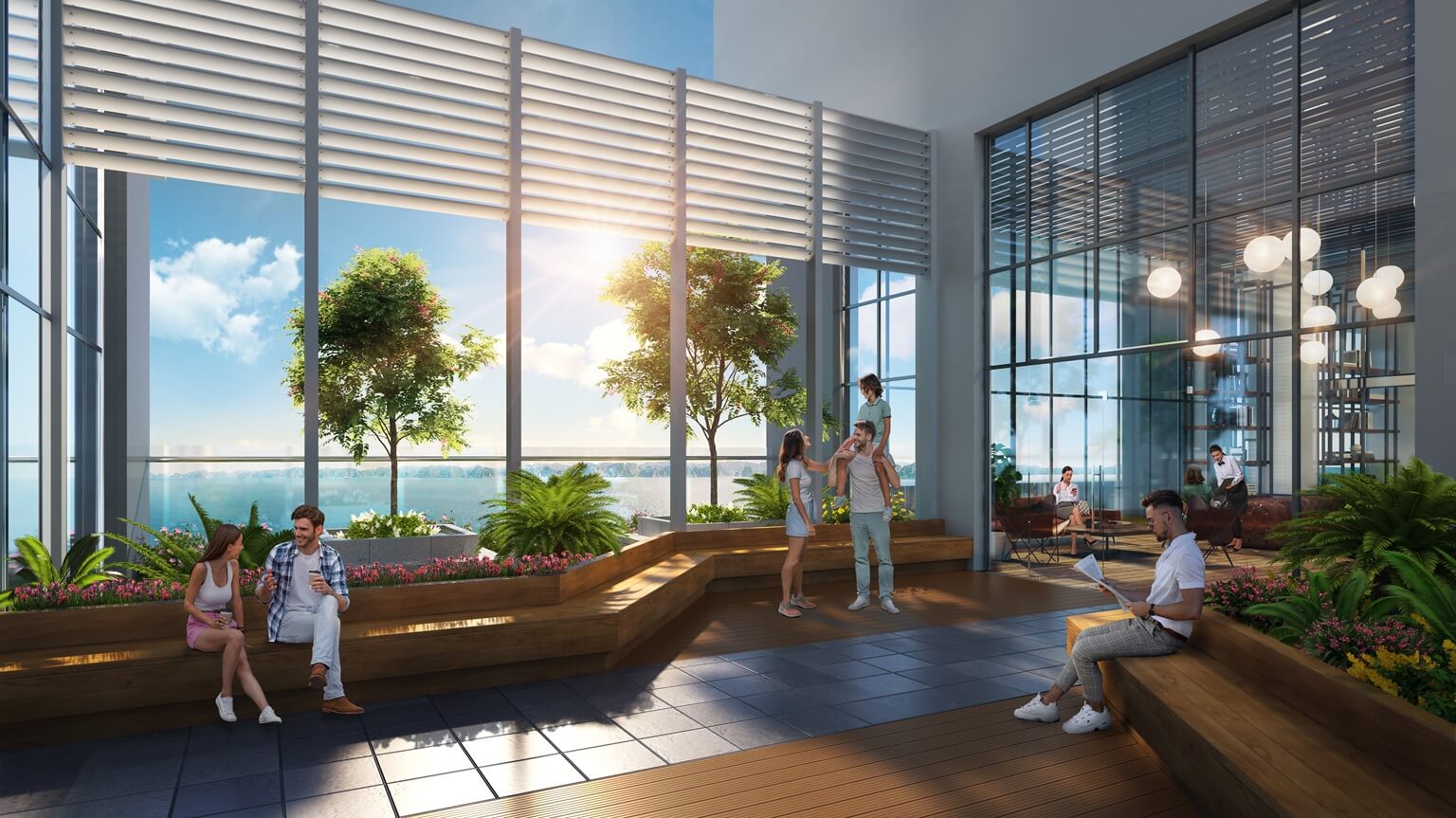 Không gian sống hiện đại tại Sun Elite City Hạ Long, hội tụ tiện ích đa dạng cho cư dân.
