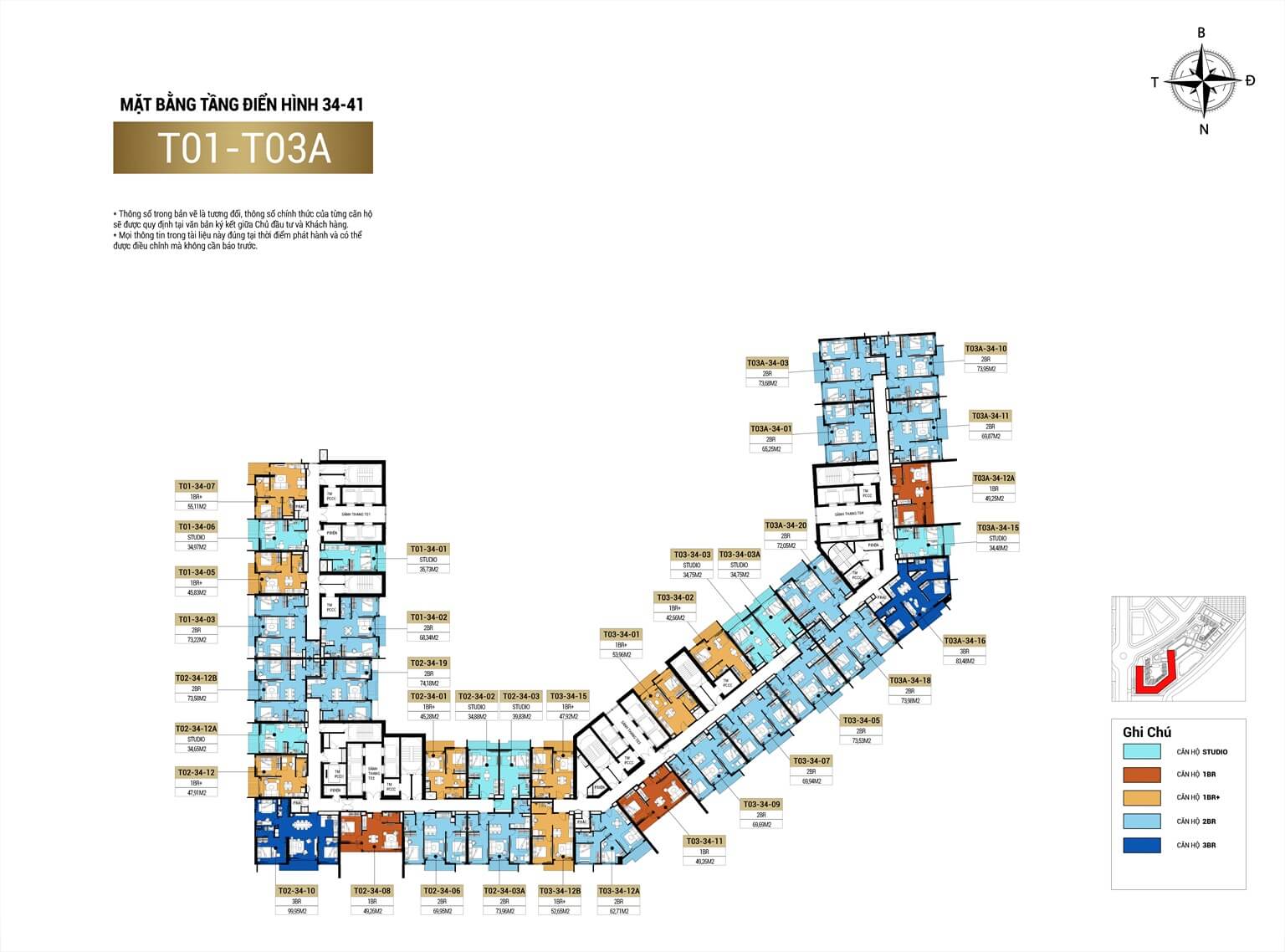 Mặt bằng tầng điển hình tòa nhà Sun Elite City Hạ Long từ tầng 34-41, thiết kế hiện đại và sang trọng.