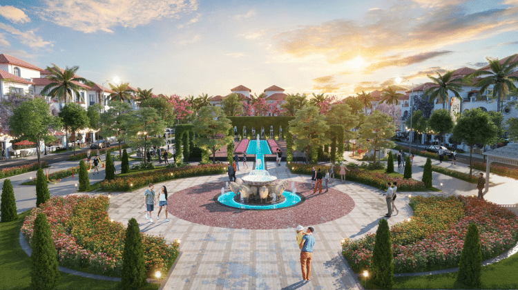 Phối cảnh công viên Gardenia tại Sun Elite City Hạ Long, với nhiều tiện ích sang trọng và đẳng cấp.