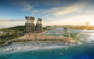 Phối cảnh Sun Elite City bên bến du thuyền với tầm nhìn ra Vịnh Hạ Long. Ảnh: Sun Group