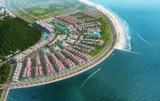 Phối cảnh tổng thể dự án Sun Elite City Hạ Long với vị trí đắc địa ven biển.
