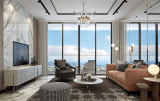 Phong cách nội thất sang trọng tại căn hộ The Platinum, tòa tháp Sun Elite City.