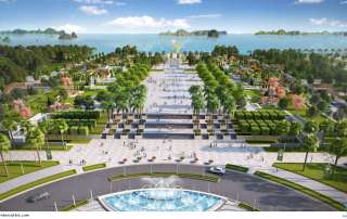 Quảng trường rộng lớn tại Sun Elite City Hạ Long, điểm tổ chức sự kiện và lễ hội sôi động.