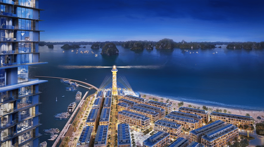 Sun Elite City Hạ Long với tầm nhìn bao quát vịnh di sản, tiện ích cao cấp và trung tâm thương mại hiện đại.