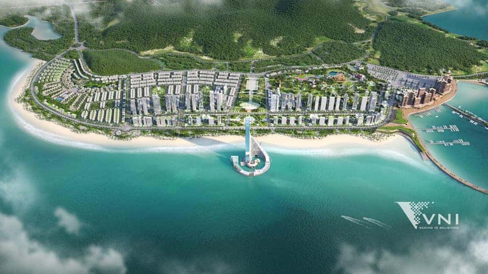 Toàn cảnh dự án Sun Elite City Hạ Long với thiết kế hiện đại và không gian sống xanh bên bờ biển.