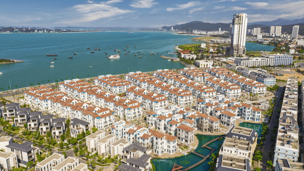 Toàn cảnh khu đô thị Sun Elite City Hạ Long nhìn từ trên cao. Ảnh: Sun Group